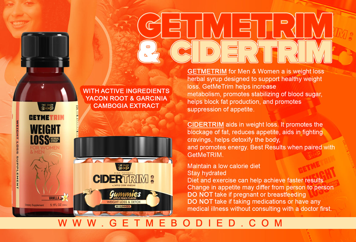 Double Up DEAL! Weight LOSS Syrup AND CIDERTRIM Gummies (Multiple Options) SAVE $3